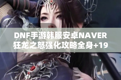 DNF手游韩服安卓NAVER狂龙之怒强化攻略全身+19天空套解析