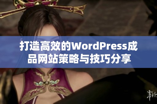 打造高效的WordPress成品网站策略与技巧分享