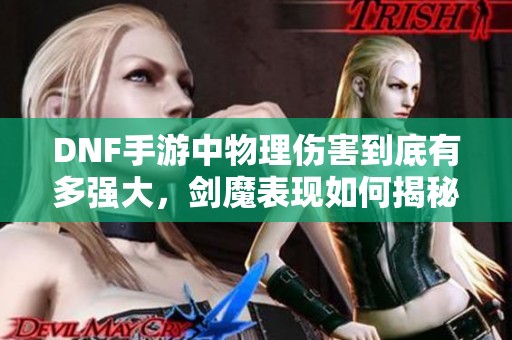 DNF手游中物理伤害到底有多强大，剑魔表现如何揭秘