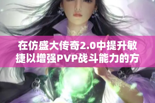 在仿盛大传奇2.0中提升敏捷以增强PVP战斗能力的方法总结