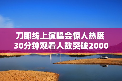 刀郎线上演唱会惊人热度 30分钟观看人数突破2000万