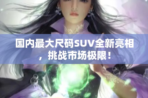 国内最大尺码SUV全新亮相，挑战市场极限！