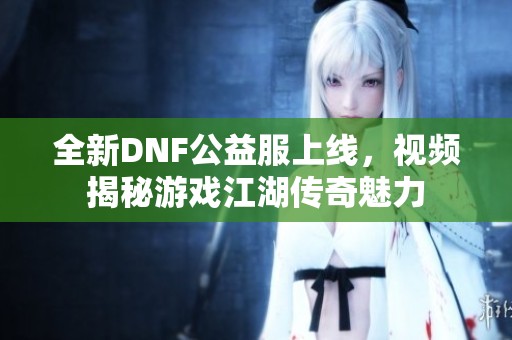 全新DNF公益服上线，视频揭秘游戏江湖传奇魅力