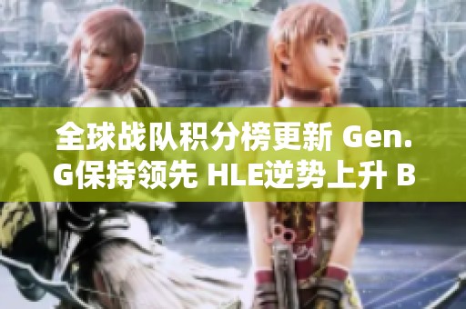 全球战队积分榜更新 Gen.G保持领先 HLE逆势上升 BLG表现亮眼