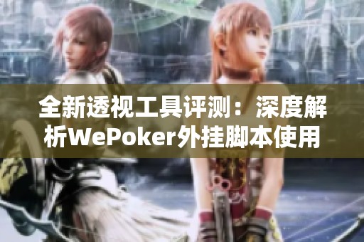 全新透视工具评测：深度解析WePoker外挂脚本使用指南