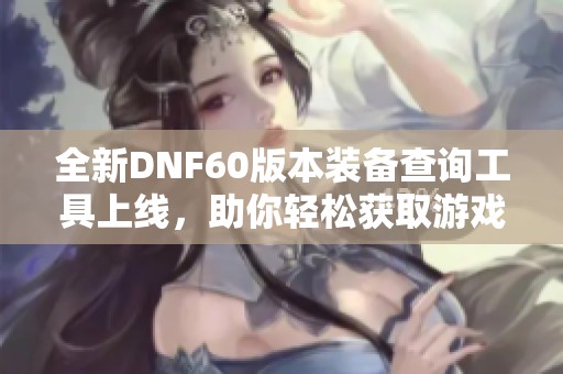 全新DNF60版本装备查询工具上线，助你轻松获取游戏资讯