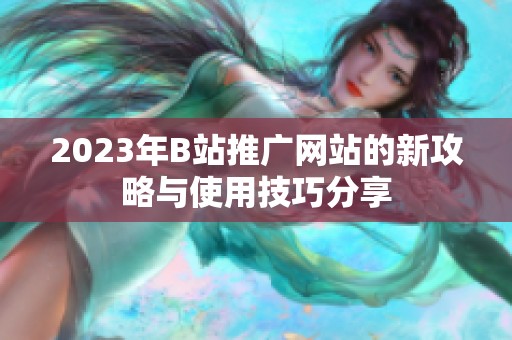 2023年B站推广网站的新攻略与使用技巧分享