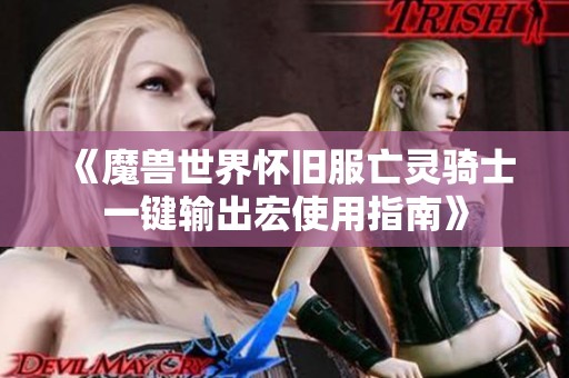 《魔兽世界怀旧服亡灵骑士一键输出宏使用指南》