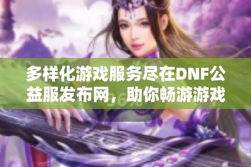 多样化游戏服务尽在DNF公益服发布网，助你畅游游戏世界