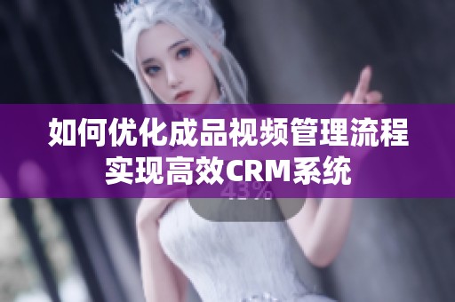 如何优化成品视频管理流程实现高效CRM系统