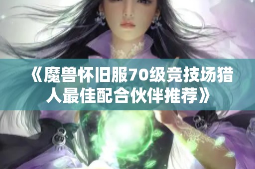 《魔兽怀旧服70级竞技场猎人最佳配合伙伴推荐》