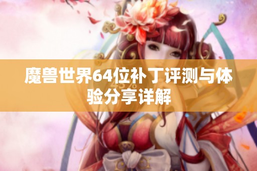 魔兽世界64位补丁评测与体验分享详解