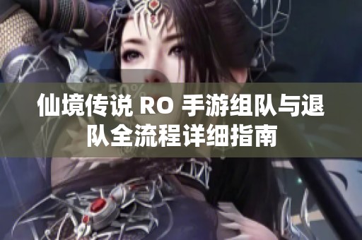 仙境传说 RO 手游组队与退队全流程详细指南