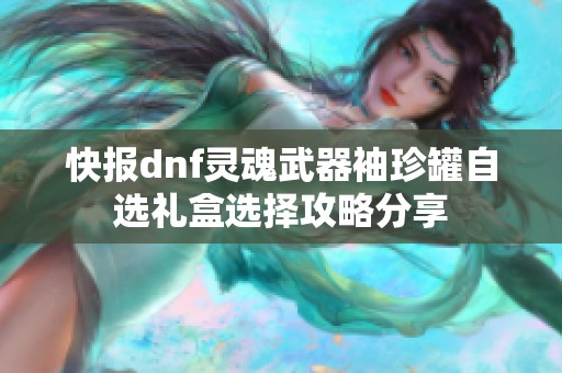 快报dnf灵魂武器袖珍罐自选礼盒选择攻略分享