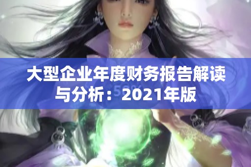 大型企业年度财务报告解读与分析：2021年版