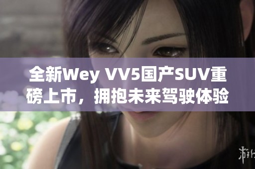 全新Wey VV5国产SUV重磅上市，拥抱未来驾驶体验