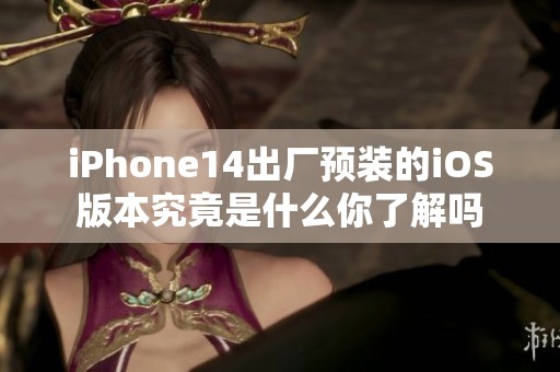 iPhone14出厂预装的iOS版本究竟是什么你了解吗