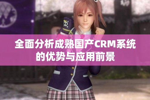 全面分析成熟国产CRM系统的优势与应用前景