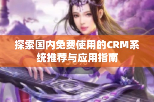 探索国内免费使用的CRM系统推荐与应用指南