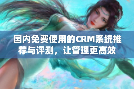 国内免费使用的CRM系统推荐与评测，让管理更高效