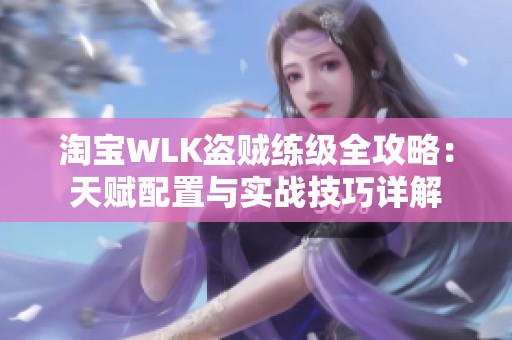 淘宝WLK盗贼练级全攻略：天赋配置与实战技巧详解