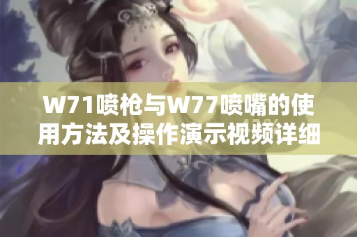 W71喷枪与W77喷嘴的使用方法及操作演示视频详细解析